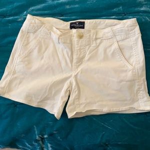 White AE chino shorts